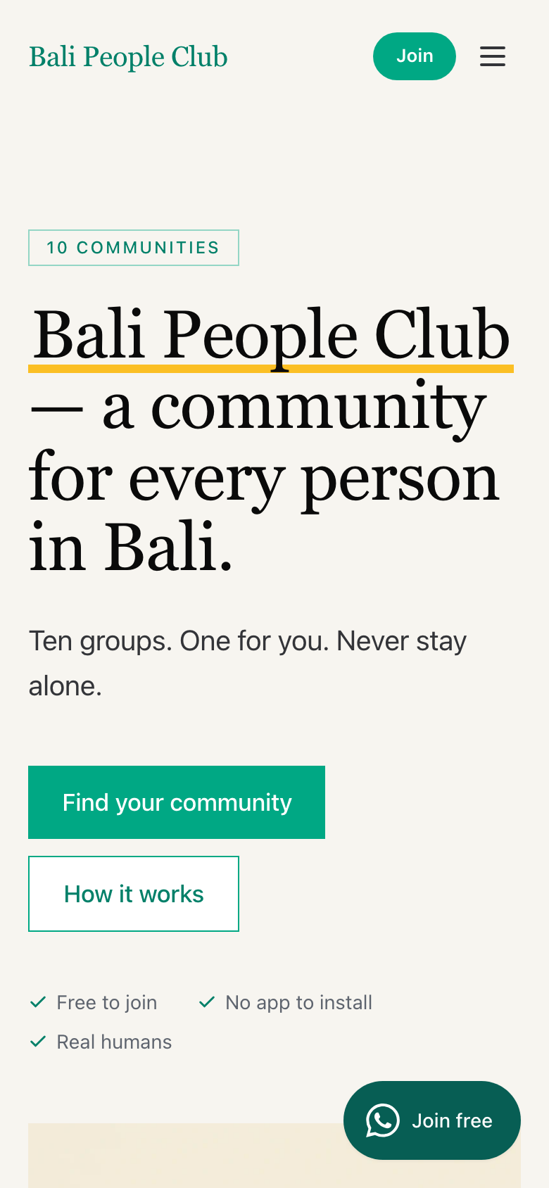 Your city, ten group chats