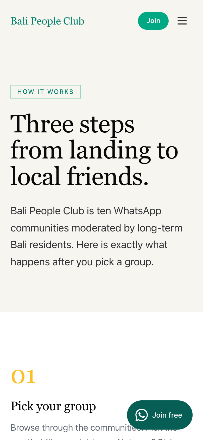 Three steps to local friends