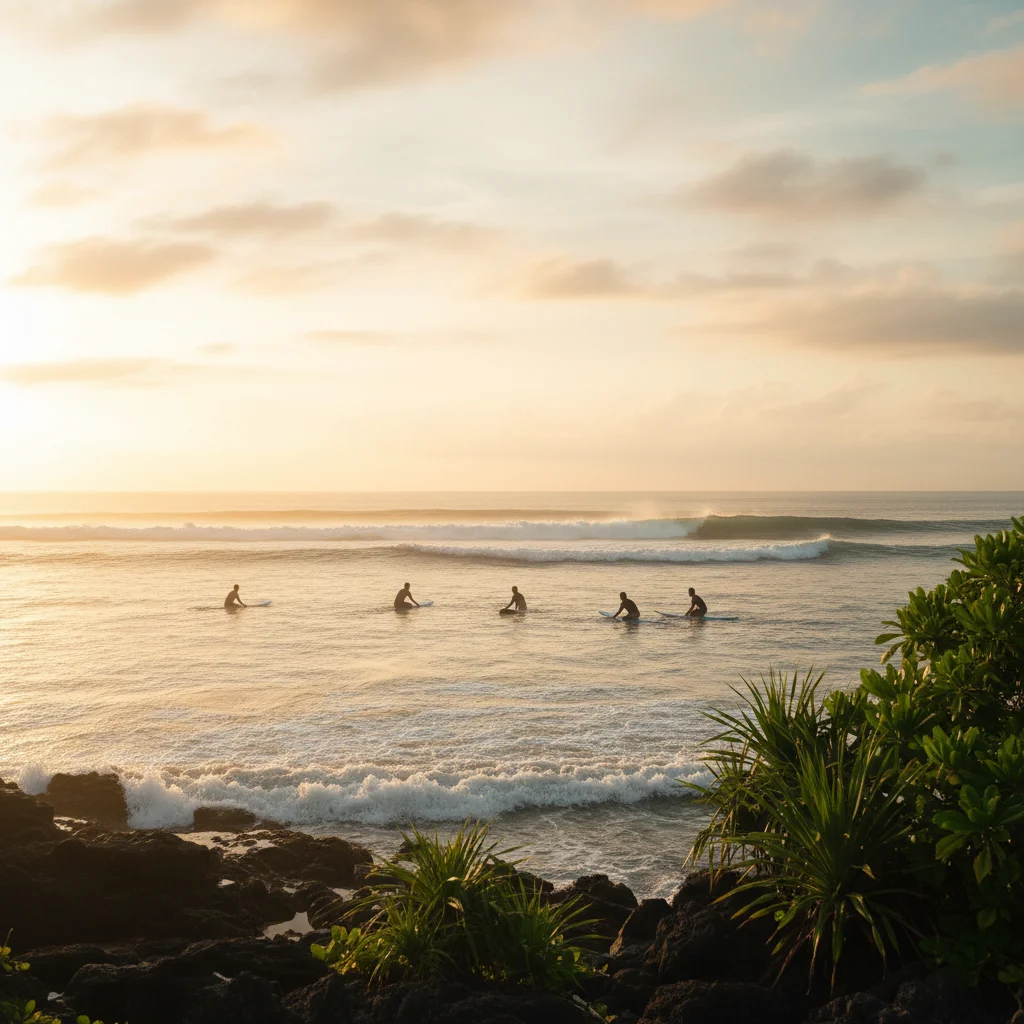 Surfers community in Bali